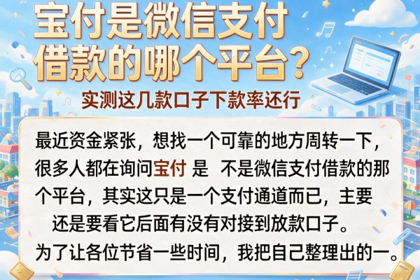 宝付是微信支付借款的哪个平台？实测这几款口子下款率还行