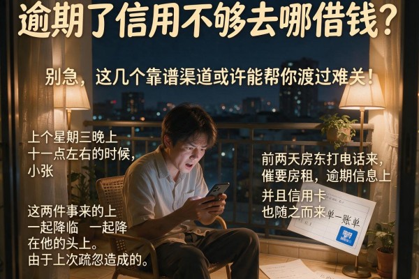 逾期了信用不够去哪借钱？别急，这几个靠谱渠道或许能帮你渡过难关！
