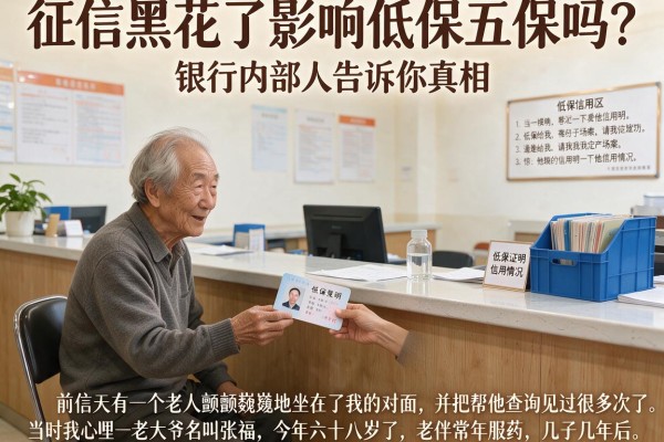 征信黑花了影响低保五保吗？银行内部人告诉你真相