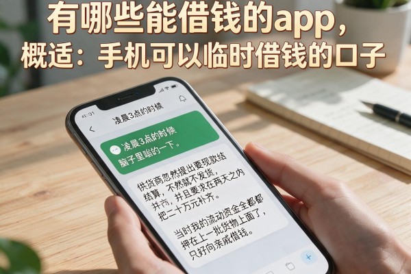 有哪些能借钱的app，概括五个手机可以临时借钱的口子