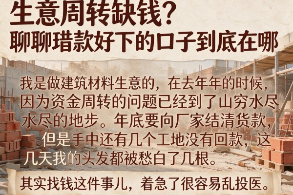 生意周转缺钱?聊聊现在加借款好下的口子到底在哪
