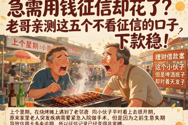 急需用钱征信却花了？老哥亲测这五个不看征信的口子，下款稳！