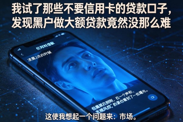 我试了那些不要信用卡的贷款口子，发现黑户做大额贷款竟然没那么难