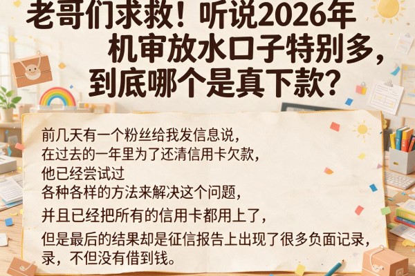 老哥们求救！听说2026年机审放水口子特别多，到底哪个是真下款？