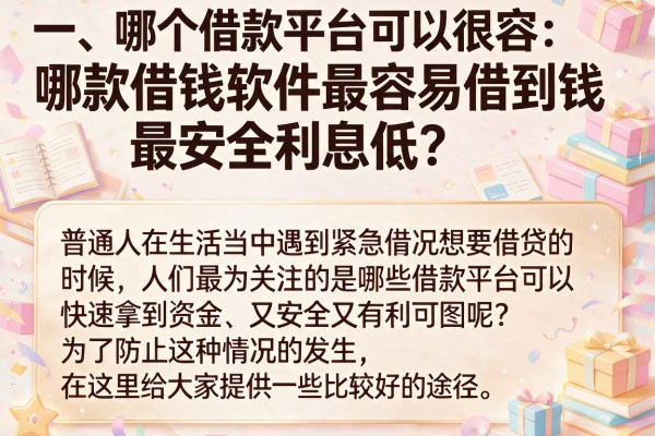 哪款借钱软件最容易借到钱最安全利息低？实测盘点