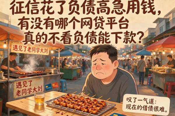 征信花了负债高急用钱，有没有哪个网贷平台真的不看负债能下款？