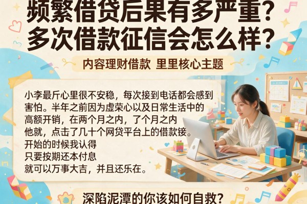 频繁借贷后果有多严重？多次借款征信会怎么样？深陷泥潭的你该如何自救？