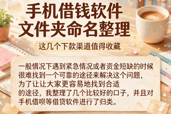 手机借钱软件文件夹命名整理，这几个下款渠道值得收藏
