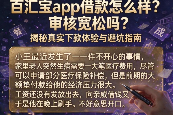 百汇宝app借款怎么样？审核宽松吗？揭秘真实下款体验与避坑指南
