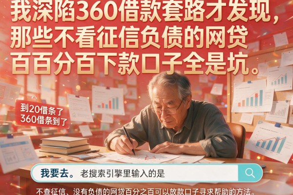 我深陷360借款套路才发现，那些不看征信负债的网贷百分百下款口子全是坑