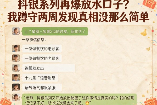 抖银系列再爆放水口子？我蹲守两周发现真相没那么简单
