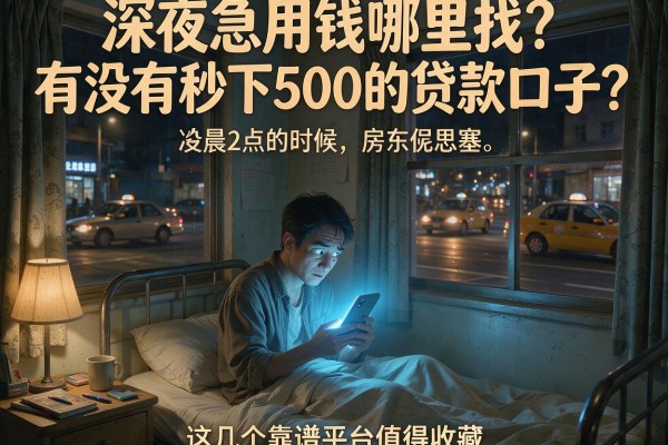 深夜急用钱哪里找？有没有秒下500的贷款口子？这几个靠谱平台值得收藏