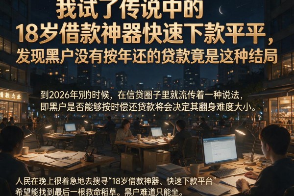 我试了传说中的18岁借款神器快速下款平台，发现黑户没有按年还的贷款竟是这种结局