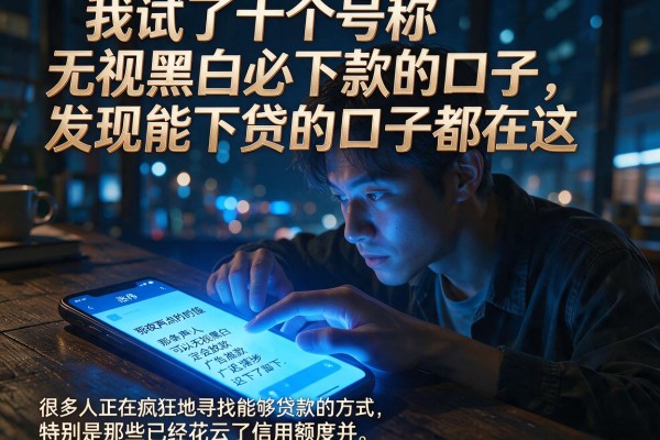 我试了十个号称无视黑白必下款的口子,发现能下贷的口子都在这