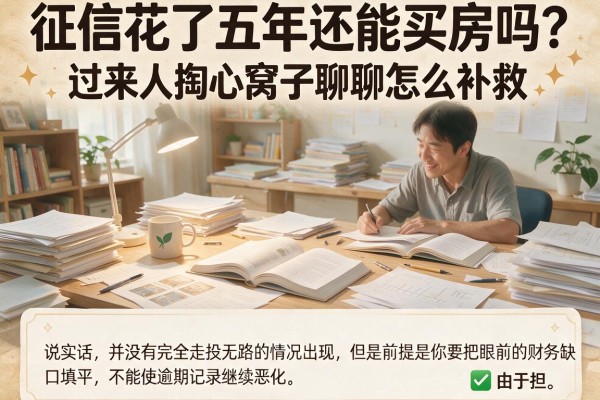 征信花了五年还能买房吗？过来人掏心窝子聊聊怎么补救