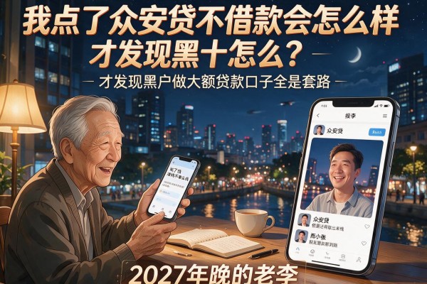 我点了众安贷不借款会怎么样，才发现黑户做大额贷款口子全是套路
