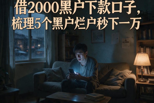 借2000黑户下款口子，梳理5个黑户烂户秒下一万