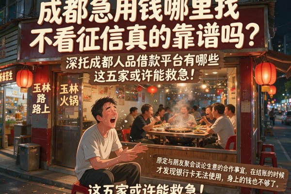 成都急用钱哪里找?不看征信真的靠谱吗?深扒成都人品借款平台有哪些,这五家或许能救急!