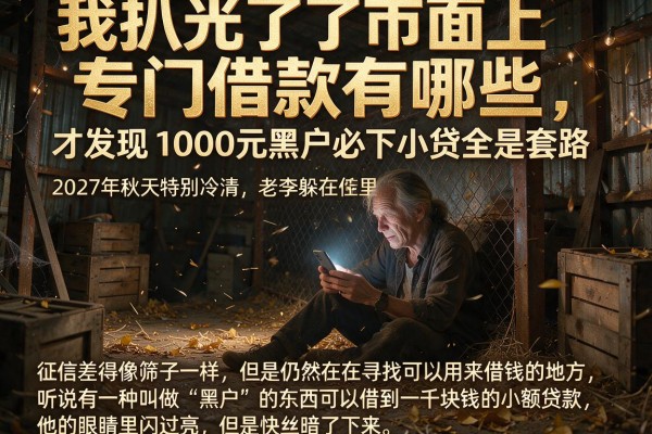 我扒光了市面上专门借款有哪些，才发现1000元黑户必下小贷全是套路