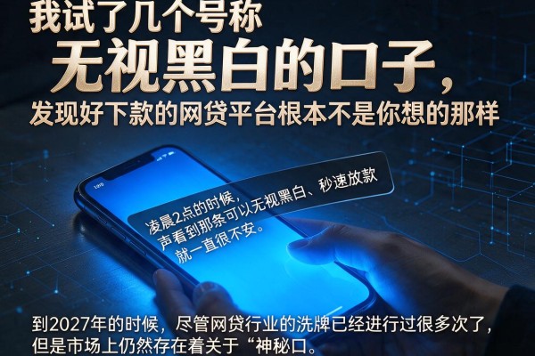 我试了几个号称无视黑白的口子，发现好下款的网贷平台根本不是你想的那样
