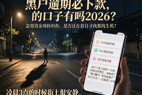 黑户逾期必下款的口子有吗2026？急需资金周转的你，是否还在盲目寻找那线生机？