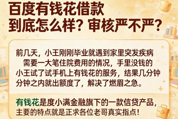 百度有钱花借款到底怎么样？审核严不严？求各位老哥真实指点！