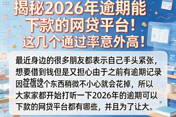揭秘2026年逾期能下款的网贷平台，这几个通过率意外高