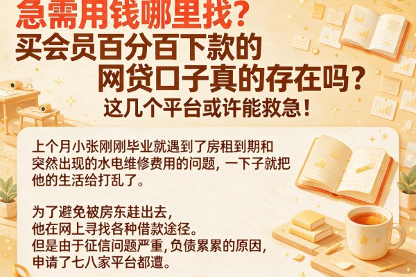 急需用钱哪里找？买会员百分百下款的网贷口子真的存在吗？这几个平台或许能救急！