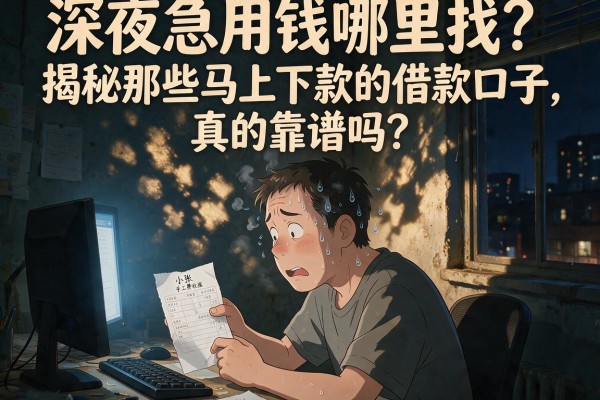 深夜急用钱哪里找？揭秘那些马上下款的借款口子，真的靠谱吗？