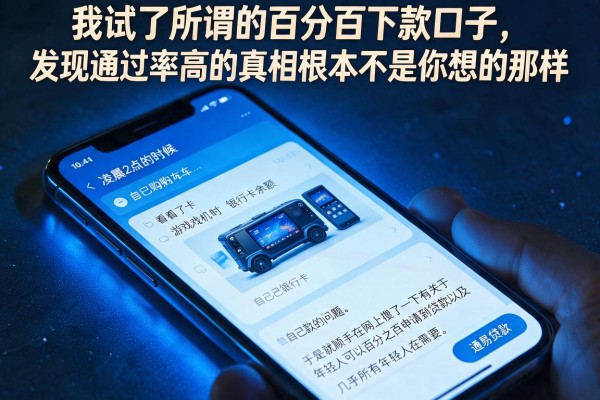 我试了所谓的百分百下款口子，发现通过率高的真相根本不是你想的那样