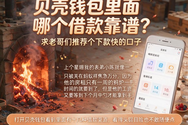 贝壳钱包里面哪个借款靠谱？求老哥们推荐个下款快的口子