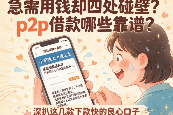 急需用钱却四处碰壁？p2p借款哪些靠谱？深扒这几款下款快的良心口子