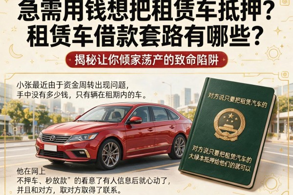 急需用钱想把租赁车抵押？租赁车借款套路有哪些？揭秘让你倾家荡产的致命陷阱