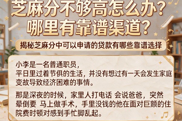 芝麻分不够高怎么办？哪里有靠谱渠道？揭秘芝麻分中可以申请的贷款有哪些靠谱选择