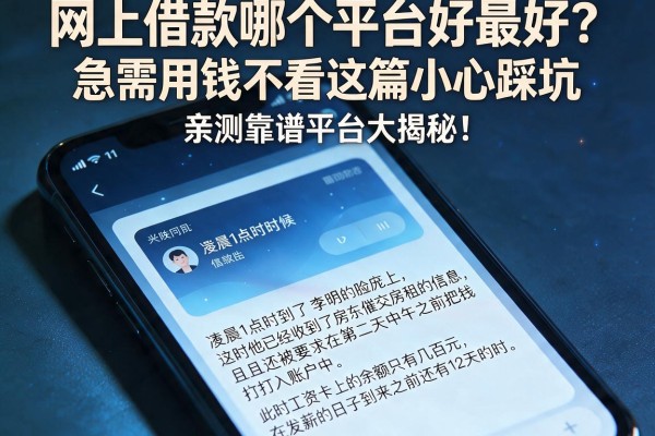 网上借款哪个平台好最好?急需用钱不看这篇小心踩坑,亲测靠谱平台大揭秘!