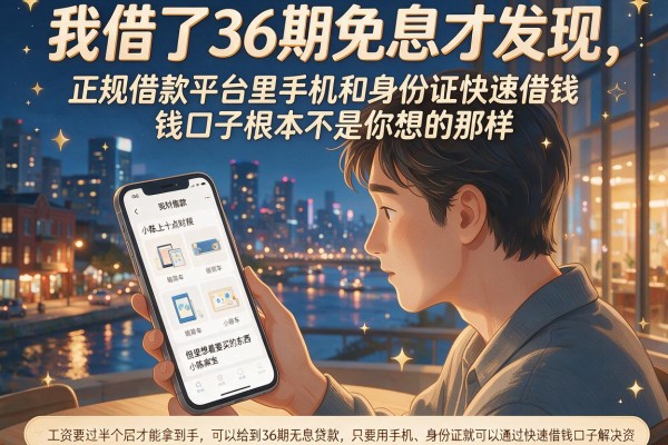 我借了36期免息才发现，正规借款平台里手机和身份证快速借钱口子根本不是你想的那样