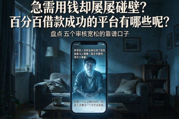 急需用钱却屡屡碰壁？百分百借款成功的平台有哪些呢？盘点五个审核宽松的靠谱口子