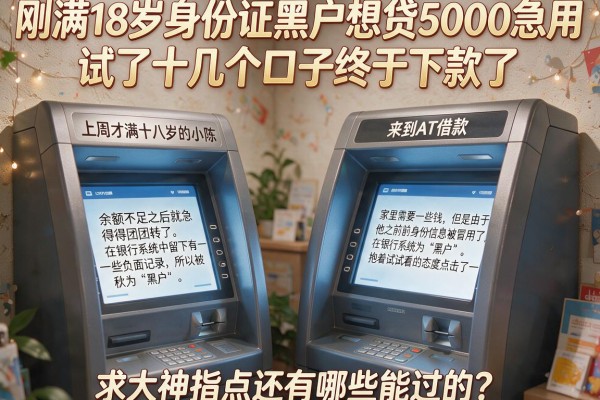 刚满18岁身份证黑户想贷5000急用，试了十几个口子终于下款了，求大神指点还有哪些能过的？