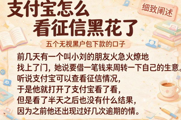 支付宝怎么看征信黑花了，细致阐述五个无视黑户包下款的口子