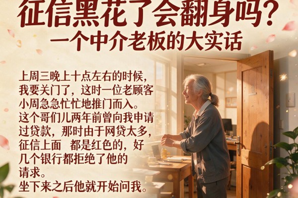 征信黑花了会翻身吗？一个中介老板的大实话