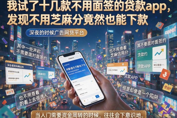 我试了十几款不用面签的贷款app，发现不用芝麻分竟然也能下款