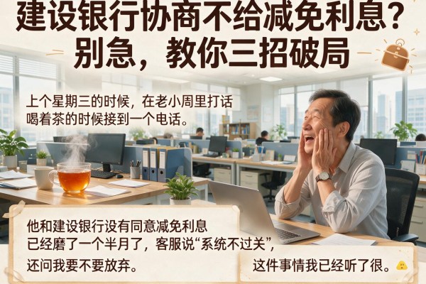 建设银行协商不给减免利息?别急,教你三招破局