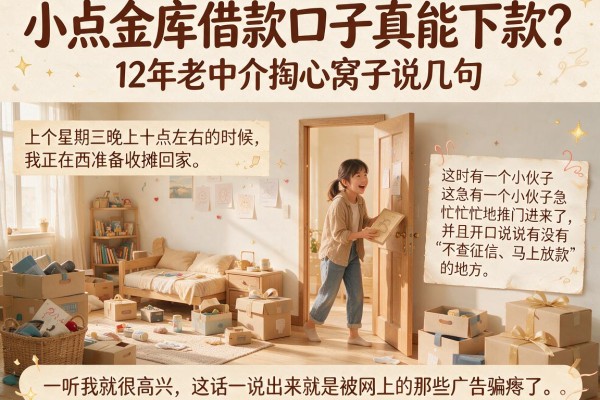 小点金库借款口子真能下款？12年老中介掏心窝子说几句
