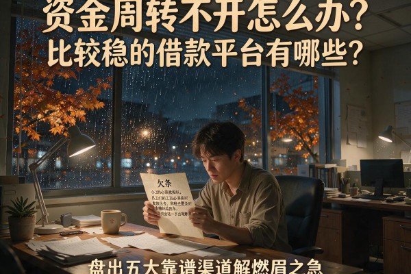 资金周转不开怎么办？比较稳的借款平台有哪些？盘点五大靠谱渠道解燃眉之急