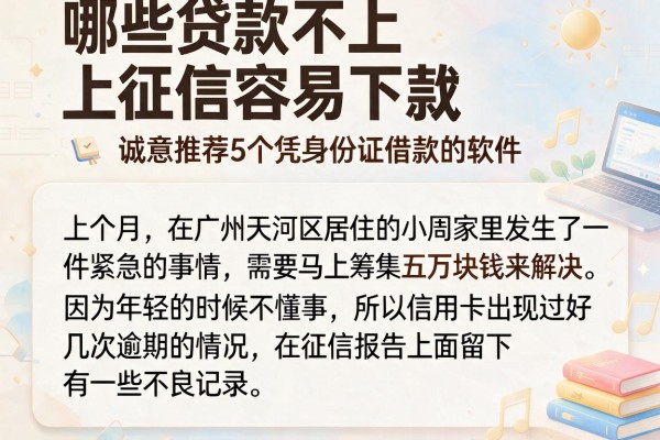 哪些贷款不上征信容易下款，诚意推荐5个凭身份证借款的软件