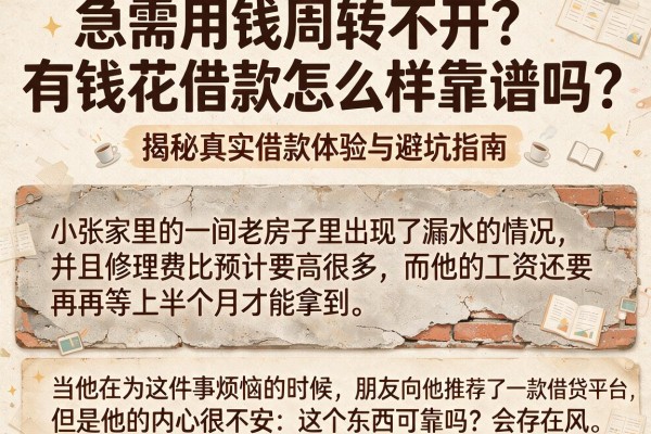 急需用钱周转不开？有钱花借款怎么样靠谱吗？揭秘真实借款体验与避坑指南
