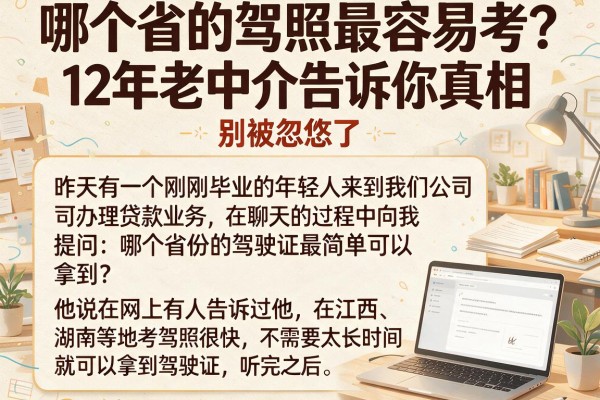 哪个省的驾照最容易考？12年老中介告诉你真相，别被忽悠了