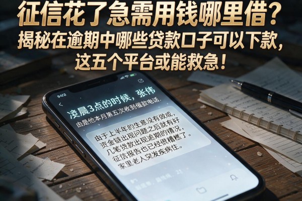 征信花了急需用钱哪里借？揭秘在逾期中哪些贷款口子可以下款，这五个平台或能救急！