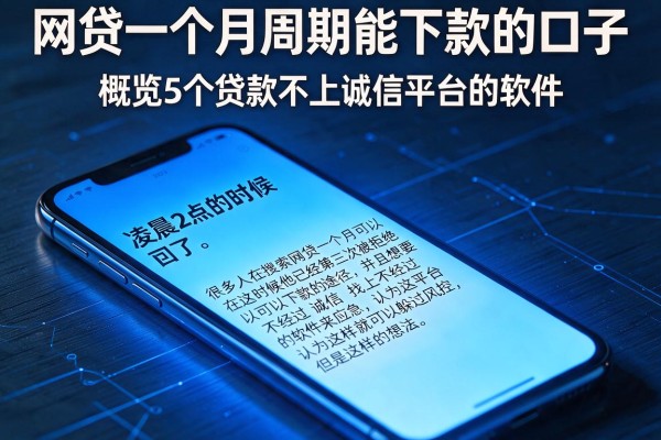 网贷一个月周期能下款的口子，概览5个贷款不上诚信平台的软件