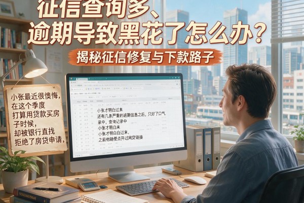 征信查询多、逾期导致黑花了怎么办?揭秘征信修复与下款路子